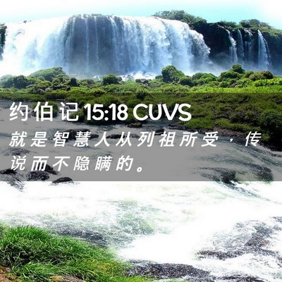 Picture 02 - 约 伯 记 15:18 CUVS - 就 是 智 慧 人 从 列 祖 所 受 ， 传 - Bible Verse Picture