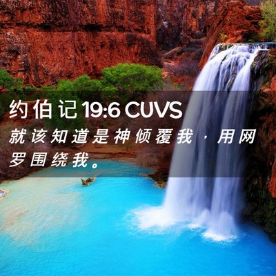 Picture 02 - 约 伯 记 19:6 CUVS - 就 该 知 道 是 神 倾 覆 我 ， 用 网 - Bible Verse Picture