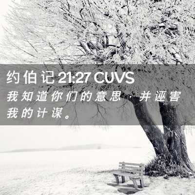 Picture 02 - 约 伯 记 21:27 CUVS - 我 知 道 你 们 的 意 思 ， 并 诬 害 - Bible Verse Picture