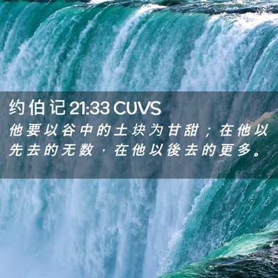 Picture 02 - 约 伯 记 21:33 CUVS - 他 要 以 谷 中 的 土 块 为 甘 甜 ； - Bible Verse Picture