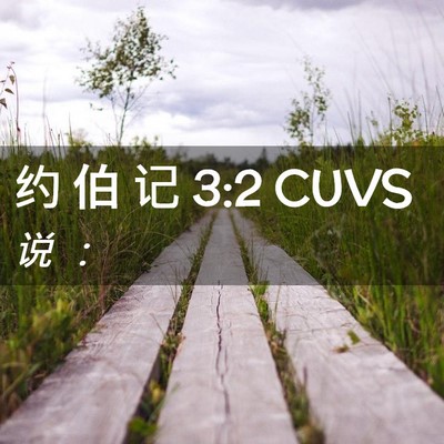 Picture 02 - 约 伯 记 3:2 CUVS - 说 - Bible Verse Picture