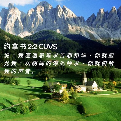 Picture 02 - 约 拿 书 2:2 CUVS - 说 ： 我 遭 遇 患 难 求 告 耶 和 华 - Bible Verse Picture