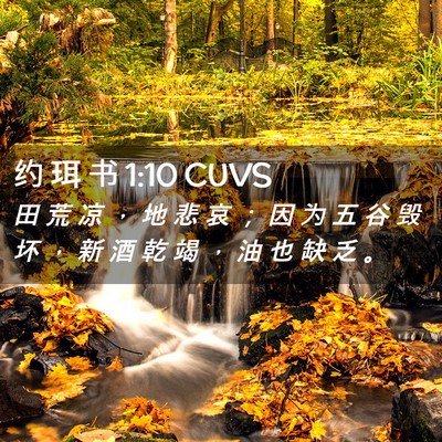 Picture 02 - 约 珥 书 1:10 CUVS - 田 荒 凉 ， 地 悲 哀 ； 因 为 五 谷 - Bible Verse Picture