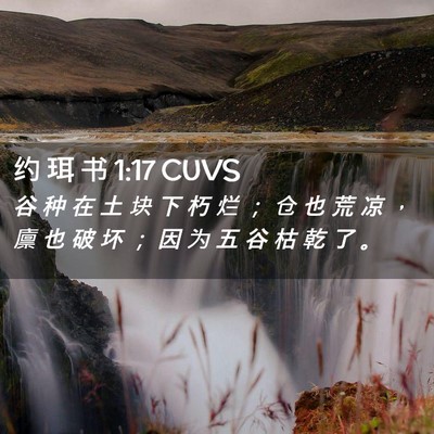 Picture 02 - 约 珥 书 1:17 CUVS - 谷 种 在 土 块 下 朽 烂 ； 仓 也 荒 - Bible Verse Picture