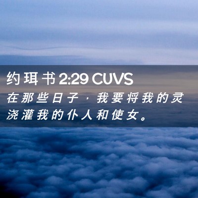Picture 02 - 约 珥 书 2:29 CUVS - 在 那 些 日 子 ， 我 要 将 我 的 灵 - Bible Verse Picture
