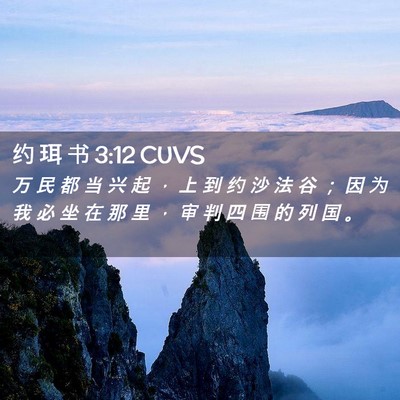 Picture 02 - 约 珥 书 3:12 CUVS - 万 民 都 当 兴 起 ， 上 到 约 沙 法 - Bible Verse Picture