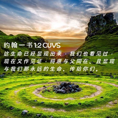 Picture 02 - 约 翰 一 书 1:2 CUVS - 这 生 命 已 经 显 现 出 来 ， 我 们 - Bible Verse Picture