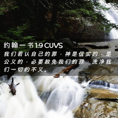 Picture 02 - 约 翰 一 书 1:9 CUVS - 我 们 若 认 自 己 的 罪 ， 神 是 信 - Bible Verse Picture