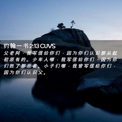 Picture 02 - 约 翰 一 书 2:13 CUVS - 父 老 阿 ， 我 写 信 给 你 们 ， 因 - Bible Verse Picture