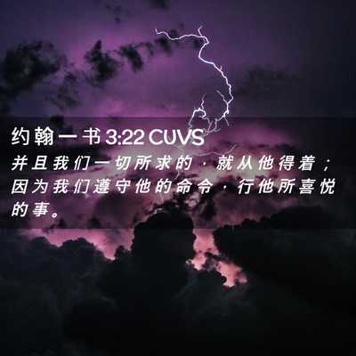 Picture 02 - 约 翰 一 书 3:22 CUVS - 并 且 我 们 一 切 所 求 的 ， 就 从 - Bible Verse Picture