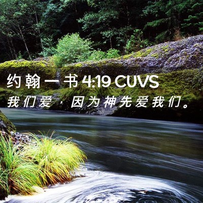 Picture 02 - 约 翰 一 书 4:19 CUVS - 我 们 爱 ， 因 为 神 先 爱 我 们 - Bible Verse Picture