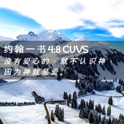 Picture 02 - 约 翰 一 书 4:8 CUVS - 没 有 爱 心 的 ， 就 不 认 识 神 ， - Bible Verse Picture