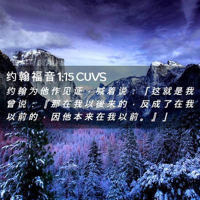 Picture 02 - 约 翰 福 音 1:15 CUVS - 约 翰 为 他 作 见 证 ， 喊 着 说 ： - Bible Verse Picture