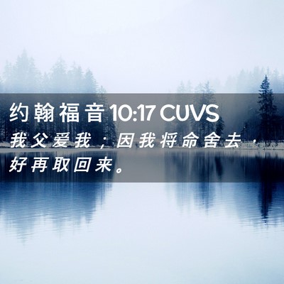 Picture 02 - 约 翰 福 音 10:17 CUVS - 我 父 爱 我 ； 因 我 将 命 舍 去 ， - Bible Verse Picture