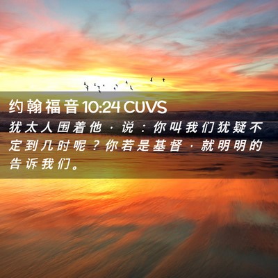 Picture 02 - 约 翰 福 音 10:24 CUVS - 犹 太 人 围 着 他 ， 说 ： 你 叫 我 - Bible Verse Picture
