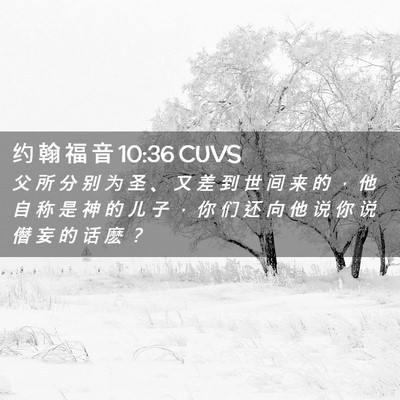 Picture 02 - 约 翰 福 音 10:36 CUVS - 父 所 分 别 为 圣 、 又 差 到 世 间 - Bible Verse Picture