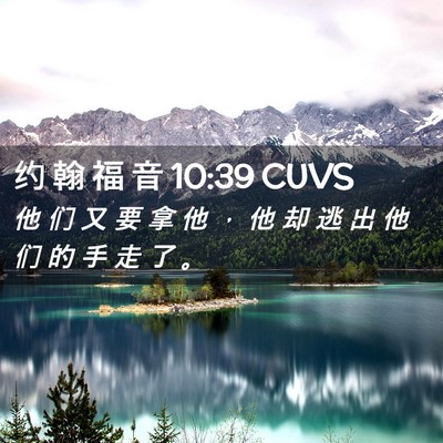 Picture 02 - 约 翰 福 音 10:39 CUVS - 他 们 又 要 拿 他 ， 他 却 逃 出 他 - Bible Verse Picture