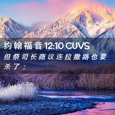 Picture 02 - 约 翰 福 音 12:10 CUVS - 但 祭 司 长 商 议 连 拉 撒 路 也 要 - Bible Verse Picture