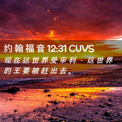 Picture 02 - 约 翰 福 音 12:31 CUVS - 现 在 这 世 界 受 审 判 ， 这 世 界 - Bible Verse Picture