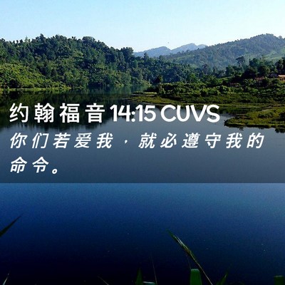 Picture 02 - 约 翰 福 音 14:15 CUVS - 你 们 若 爱 我 ， 就 必 遵 守 我 的 - Bible Verse Picture