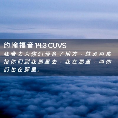 Picture 02 - 约 翰 福 音 14:3 CUVS - 我 若 去 为 你 们 预 备 了 地 方 ， - Bible Verse Picture