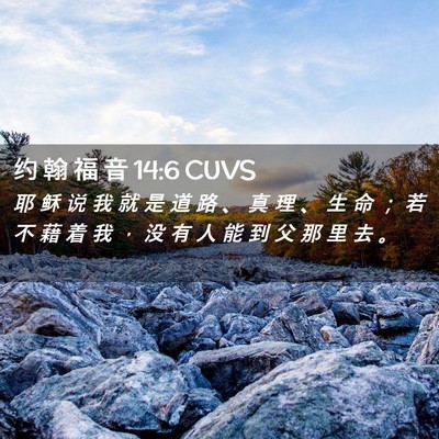 Picture 02 - 约 翰 福 音 14:6 CUVS - 耶 稣 说 我 就 是 道 路 、 真 理 、 - Bible Verse Picture