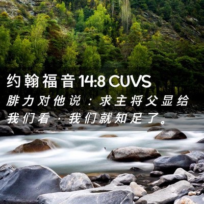 Picture 02 - 约 翰 福 音 14:8 CUVS - 腓 力 对 他 说 ： 求 主 将 父 显 给 - Bible Verse Picture
