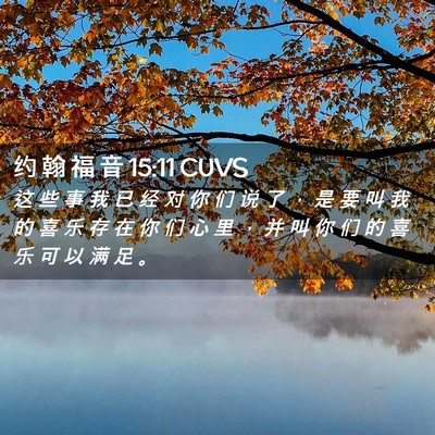 Picture 02 - 约 翰 福 音 15:11 CUVS - 这 些 事 我 已 经 对 你 们 说 了 ， - Bible Verse Picture