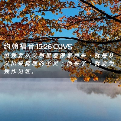 Picture 02 - 约 翰 福 音 15:26 CUVS - 但 我 要 从 父 那 里 差 保 惠 师 来 - Bible Verse Picture