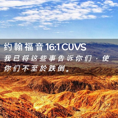 Picture 02 - 约 翰 福 音 16:1 CUVS - 我 已 将 这 些 事 告 诉 你 们 ， 使 - Bible Verse Picture