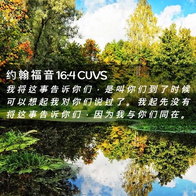 Picture 02 - 约 翰 福 音 16:4 CUVS - 我 将 这 事 告 诉 你 们 ， 是 叫 你 - Bible Verse Picture