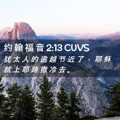 Picture 02 - 约 翰 福 音 2:13 CUVS - 犹 太 人 的 逾 越 节 近 了 ， 耶 稣 - Bible Verse Picture