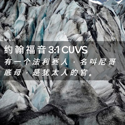 Picture 02 - 约 翰 福 音 3:1 CUVS - 有 一 个 法 利 赛 人 ， 名 叫 尼 哥 - Bible Verse Picture