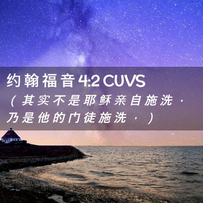 Picture 02 - 约 翰 福 音 4:2 CUVS - （ 其 实 不 是 耶 稣 亲 自 施 洗 ， - Bible Verse Picture
