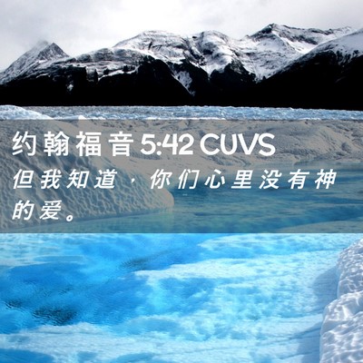 Picture 02 - 约 翰 福 音 5:42 CUVS - 但 我 知 道 ， 你 们 心 里 没 有 神 - Bible Verse Picture