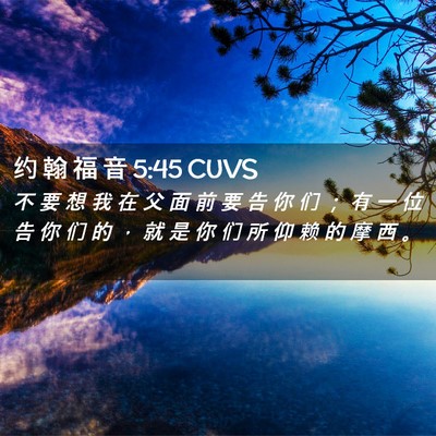 Picture 02 - 约 翰 福 音 5:45 CUVS - 不 要 想 我 在 父 面 前 要 告 你 们 - Bible Verse Picture