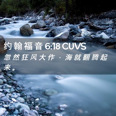 Picture 02 - 约 翰 福 音 6:18 CUVS - 忽 然 狂 风 大 作 ， 海 就 翻 腾 起 - Bible Verse Picture