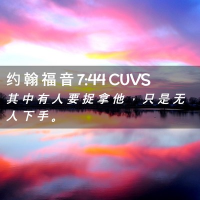 Picture 02 - 约 翰 福 音 7:44 CUVS - 其 中 有 人 要 捉 拿 他 ， 只 是 无 - Bible Verse Picture