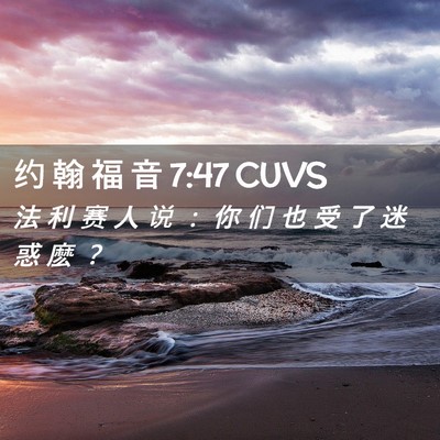 Picture 02 - 约 翰 福 音 7:47 CUVS - 法 利 赛 人 说 ： 你 们 也 受 了 迷 - Bible Verse Picture