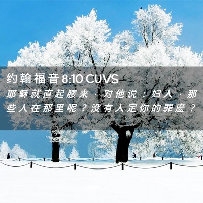 Picture 02 - 约 翰 福 音 8:10 CUVS - 耶 稣 就 直 起 腰 来 ， 对 他 说 ： - Bible Verse Picture