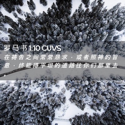 Picture 02 - 罗 马 书 1:10 CUVS - 在 祷 告 之 间 常 常 恳 求 ， 或 者 - Bible Verse Picture