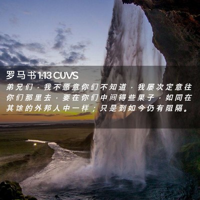 Picture 02 - 罗 马 书 1:13 CUVS - 弟 兄 们 ， 我 不 愿 意 你 们 不 知 - Bible Verse Picture