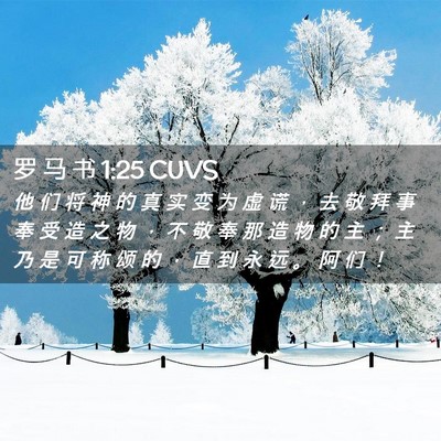 Picture 02 - 罗 马 书 1:25 CUVS - 他 们 将 神 的 真 实 变 为 虚 谎 ， - Bible Verse Picture
