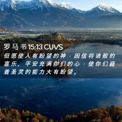 Picture 02 - 罗 马 书 15:13 CUVS - 但 愿 使 人 有 盼 望 的 神 ， 因 信 - Bible Verse Picture
