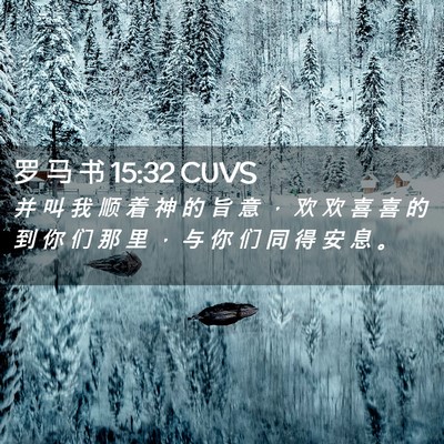 Picture 02 - 罗 马 书 15:32 CUVS - 并 叫 我 顺 着 神 的 旨 意 ， 欢 欢 - Bible Verse Picture