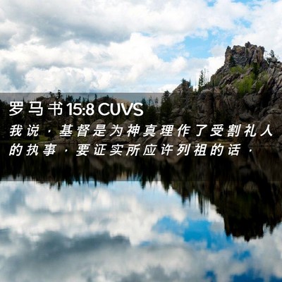 Picture 02 - 罗 马 书 15:8 CUVS - 我 说 ， 基 督 是 为 神 真 理 作 了 - Bible Verse Picture