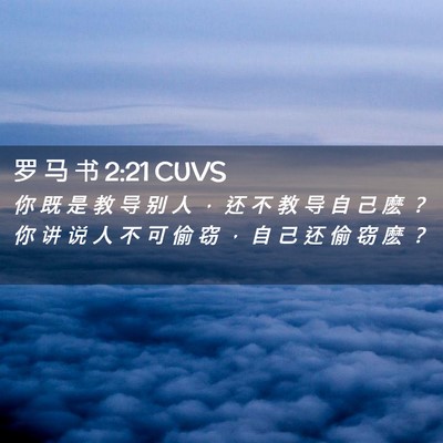 Picture 02 - 罗 马 书 2:21 CUVS - 你 既 是 教 导 别 人 ， 还 不 教 导 - Bible Verse Picture