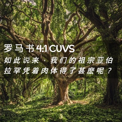 Picture 02 - 罗 马 书 4:1 CUVS - 如 此 说 来 ， 我 们 的 祖 宗 亚 伯 - Bible Verse Picture