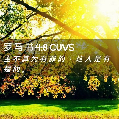 Picture 02 - 罗 马 书 4:8 CUVS - 主 不 算 为 有 罪 的 ， 这 人 是 有 - Bible Verse Picture