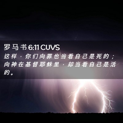 Picture 02 - 罗 马 书 6:11 CUVS - 这 样 ， 你 们 向 罪 也 当 看 自 己 - Bible Verse Picture